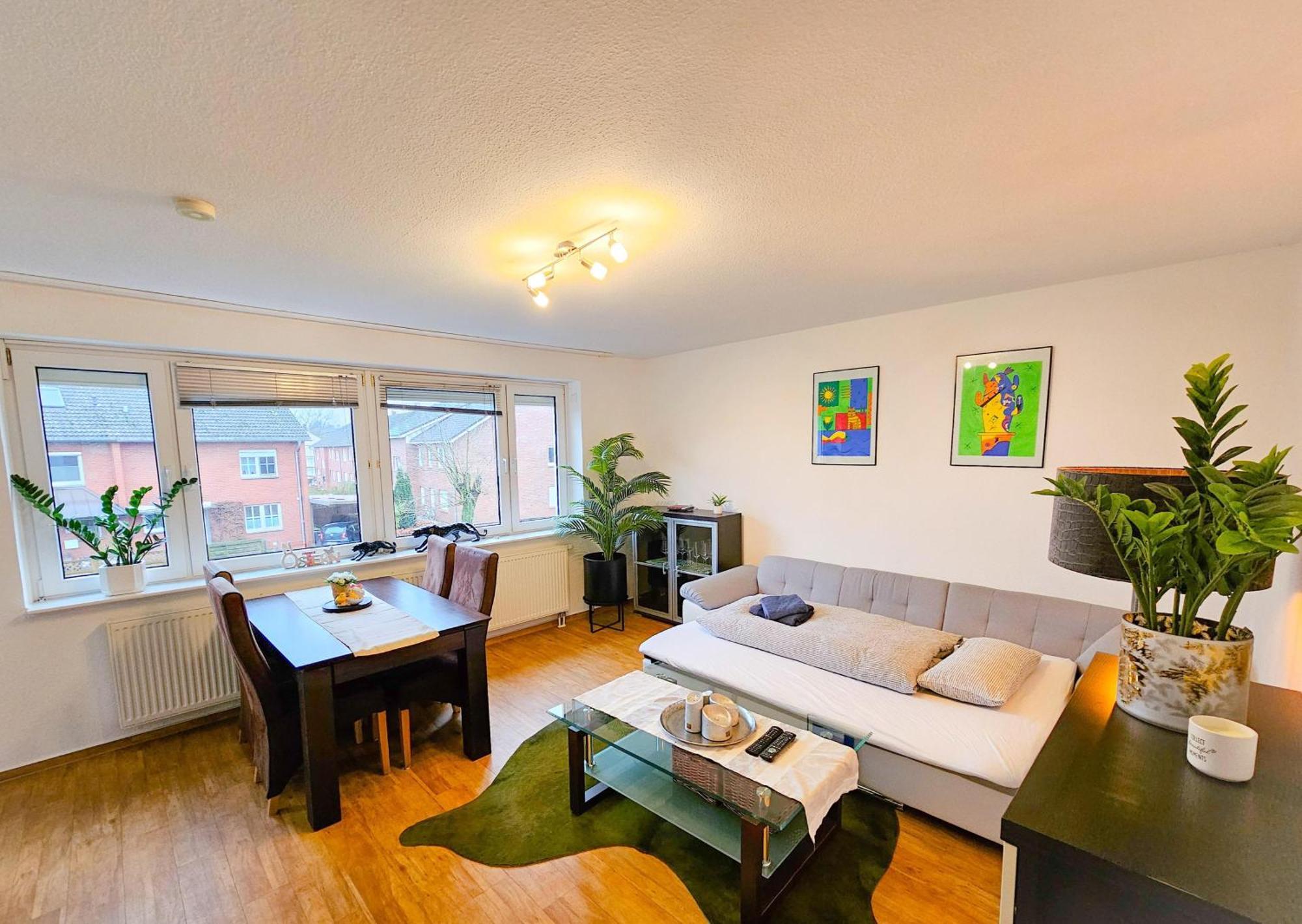 Ecocube Apartment2 Meppen14, Balkon, Kueche, Waschmaschine 외부 사진