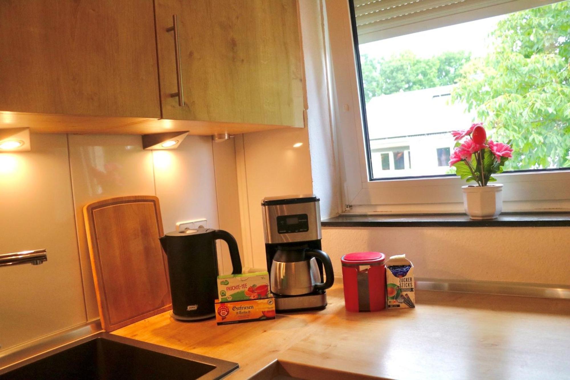 Ecocube Apartment2 Meppen14, Balkon, Kueche, Waschmaschine 외부 사진
