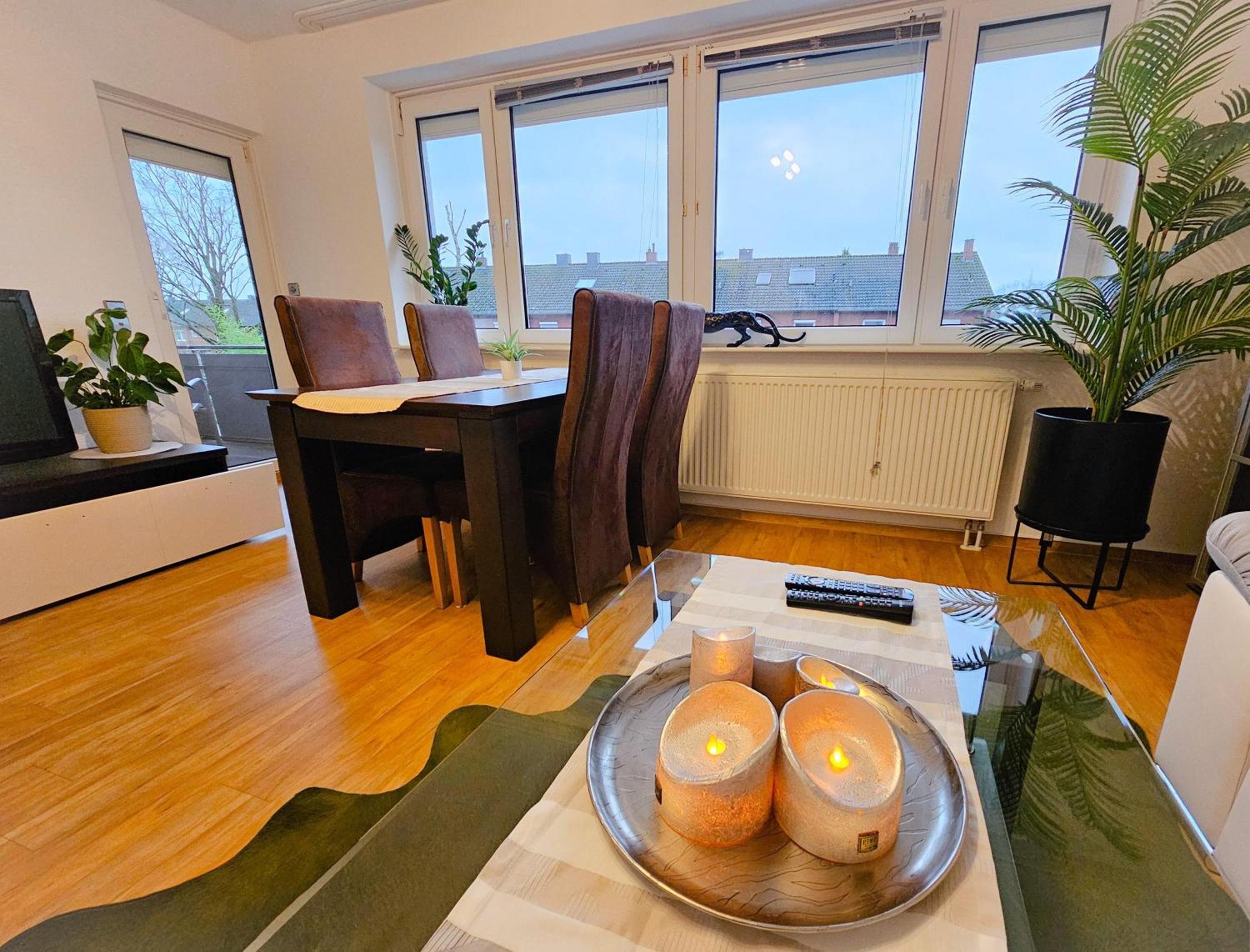 Ecocube Apartment2 Meppen14, Balkon, Kueche, Waschmaschine 객실 사진